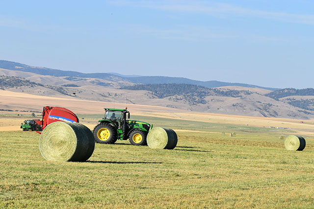 Bailing Grass Hay Galt Ranch